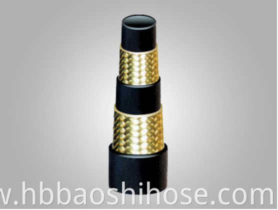 High Pressure Two Steel Wire Braided Reinforcements Rubber Hose 